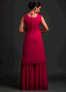 Elegant Pink Sequined Kurta Set