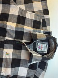 (Braj:300) Classic Black & White Checkered Shirt