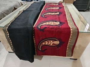 Elegant Black and Red Paisley Saree