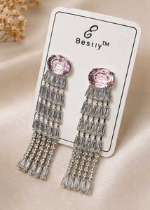 Dangling Crystal Drop Earrings