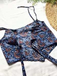 Boho Floral Print Crop Top