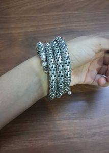 Stylish Silver Wrap Bracelet