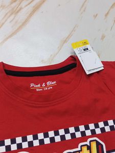 Boys Red Graphic Print T-shirt