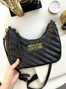 Versace Jeans Couture Black Quilted Shoulder Bag
