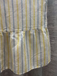 M&amp;S Striped Peplum Top