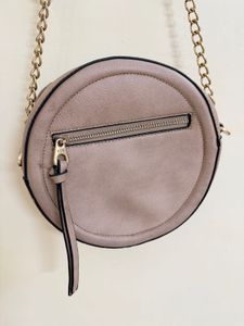 Round Crossbody Bag with Chain Strap