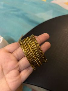 Golden Traditional Bangles Set ✨