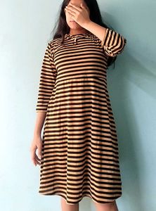 Striped Casual Fit & Flare Dress ☀️