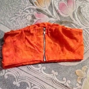 Y2K Orange tube top