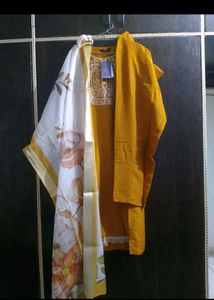 Designer Yellow Kurta Set with Dupatta