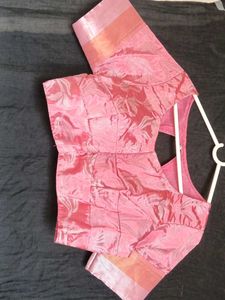 Designer Pink Brocade Blouse