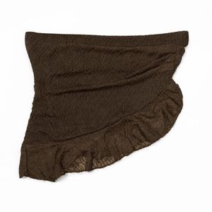 ᯓ★ Y2K Brown Lace Strapless Tube Top
