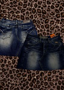 Vintage Studded Mini Skirt