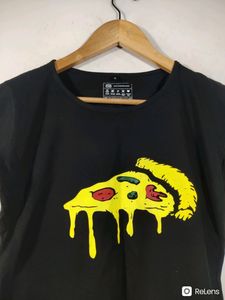 Be Awara Black Printed T-shirt (Women's)