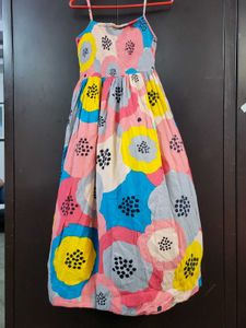 Vibrant Floral Print Midi Dress