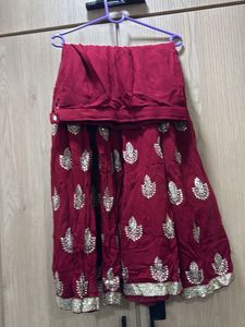 Maroon embroidered Sharara set