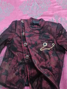 Boys Burgundy &amp; Black Party Blazer