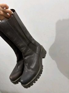 Chunky Platform Leather Boots