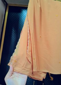 mustard orange Anarkali Suit Set