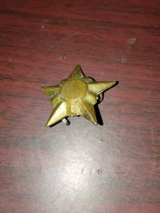 Vintage Brass Star Pins Pair
