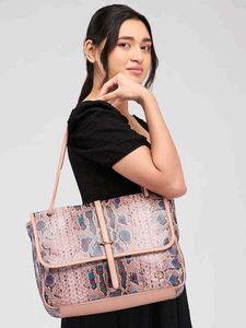 Caprese Orignal Archie Satchel Large Dusky Pink Ha