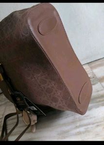 🆕Stylish Brown Tote Bag with Bear Charm