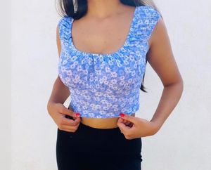 Floral Print Crop Top