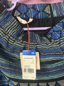 Boho Patterned Maxi Skirt with a side slit