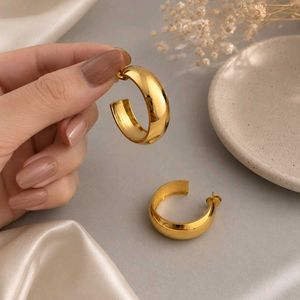 Chunky Gold Hoop Earrings