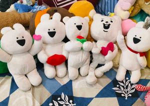 Adorable White Teddy Bears Lot