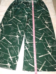 Stylish Green Printed Palazzo Pants