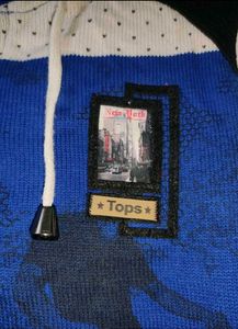 Boys Winter Sweater | Blue &amp; White | Full Sleeves