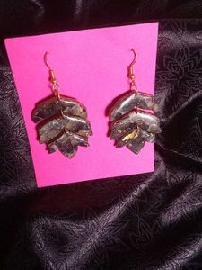 Leaf Design Dangle Earrings