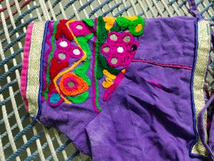 Vibrant Embroidered Crop Blouse