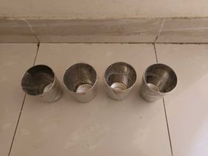 Set of 4 Stainless Steel Glasses