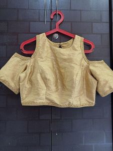 Golden Cold Shoulder Blouse
