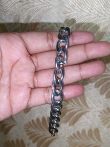 Chunky Silver Chain Bracelet for Man