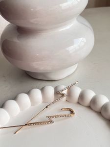 Sparkling Safety Pin Earrings