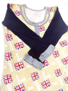 British Flag Print Top America piece