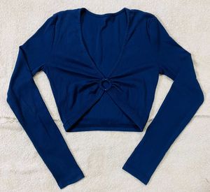 Stylish Blue Crop Top
