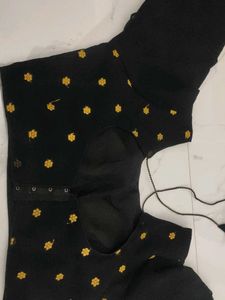 Elegant Black Floral Blouse