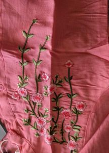 Chic Pink Floral Embroidered Top