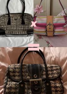 Coach Soho Inspired Tweed&amp;Croc Handbag y2k