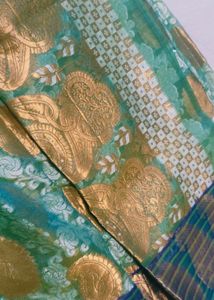 Green Cotton Saree .