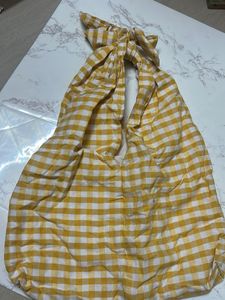 handmade Yellow Gingham Tote Bag