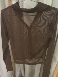 Sheer Button-Up Shirt