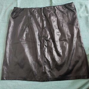 ASOS Black Faux Leather Mini Skirt