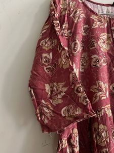 Floral Print Cotton Kurta