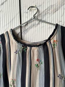 Striped Kurta with Zardozi Twist
