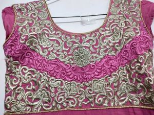 Pink Embroidered Anarkali Dress